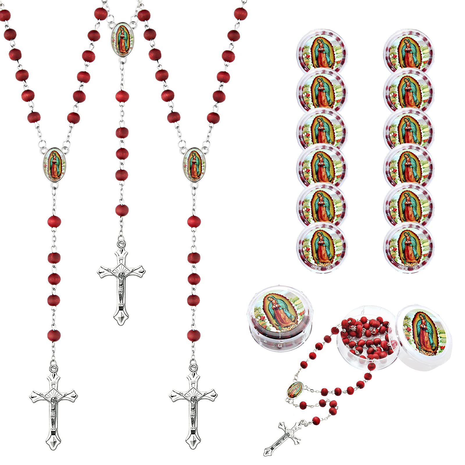 アクセサリー general research 2001 big rosario Amazon.com: Brilucky 12 PCS Red Rosary Beads Bulk For Baptism
